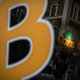 A Bitcoin sign is seen at the entrance of a cryptocurrency exchange office on April 16, 2021 in Istanbul, Turkey.